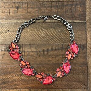 Elegant Pink Statement Necklace